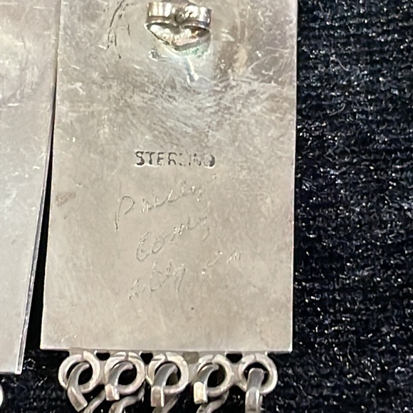 Zuni inlay earrings - Picture 6 of 7